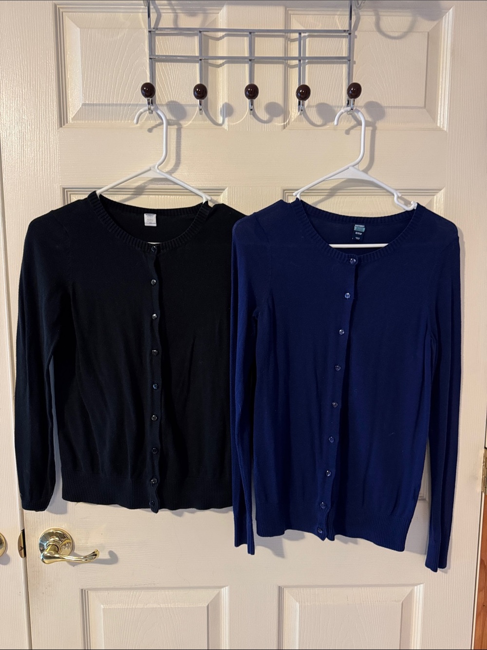 Old Navy Maternity Women's Black and Navy Button-Front Cardigans